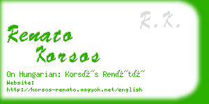 renato korsos business card